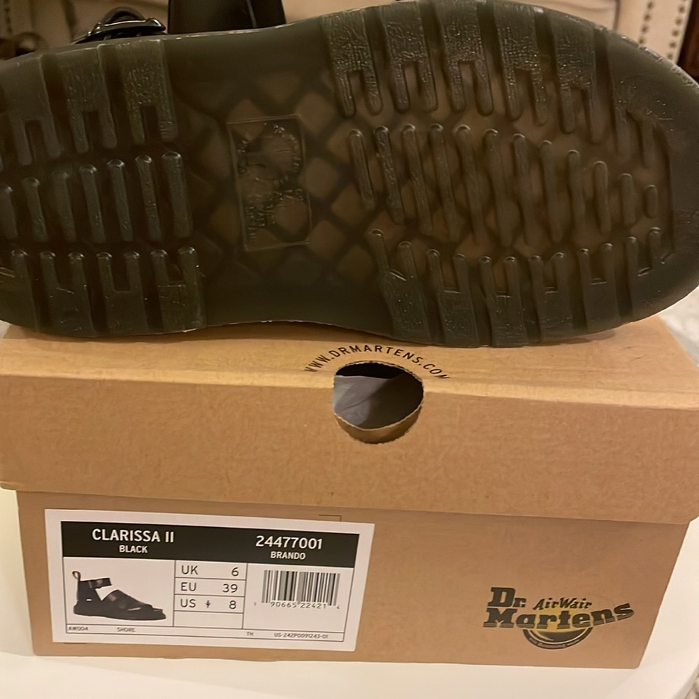 NIB Doc Marten sandals Clarissa II black size 8 - Picture 4 of 6